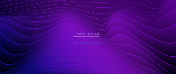 Vector abstract minimal element of geometric, wave flow or curve shape pattern, dynamic fluid - liquid shape on gradient color background. Illustration modern graphic design. Layout for poster, banner