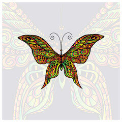 Fototapeta na wymiar illustration of a butterfly