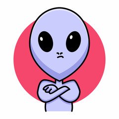 Cute alien cartoon design