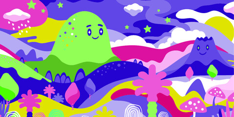 Nature Illustration drawing vector for packaging product-01