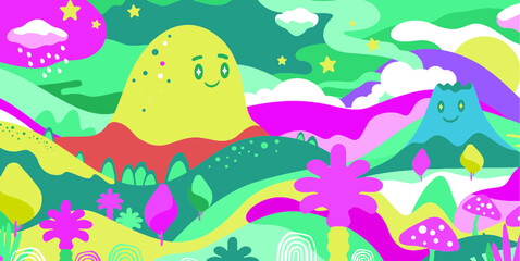 Nature Illustration drawing vector for packaging product-01