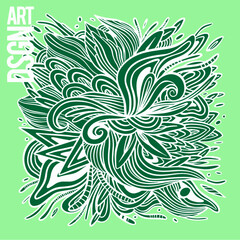 Fototapeta premium Ornament doodle vector abstract pattern drawing illustration