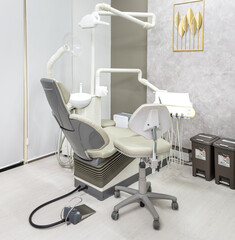 modern dental chair in clinic