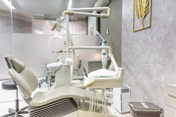 modern dental chair in clinic