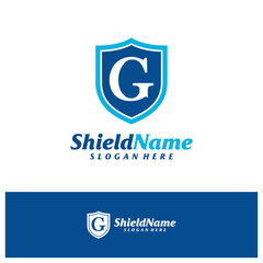 Letter G Shield Logo Design Template. Initial G logo concept vector. Creative Icon Symbol