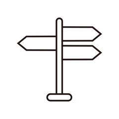 Signpost icon, direction icon vector illustration sign