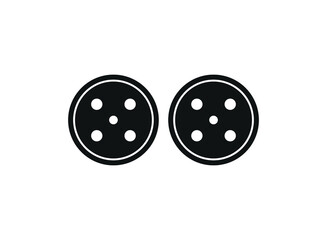 Round clothing button vector icon. filled flat sign for mobile concept and web design. Sewing button glyph icon. Symbol, logo illustration.