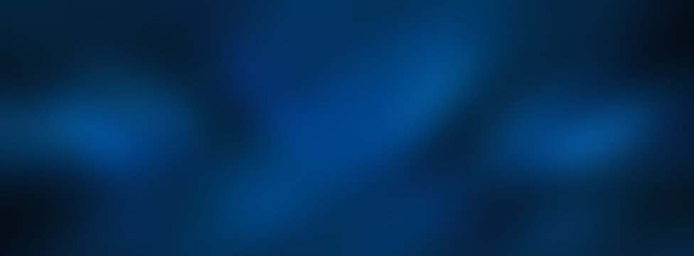 Wide dark blue gradient background. blue radial gradient effect wallpaper.
