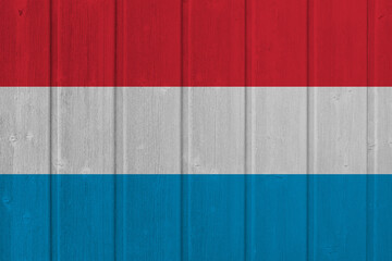 World countries. Wooden background in colors of flag. Luxembourg