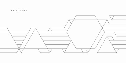 Abstract geometric technological background. Vector creative design.