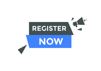 Register Now button. Web button template banner