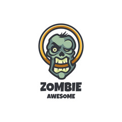 Illustration vector graphic of Zombie Logo, good for logo design