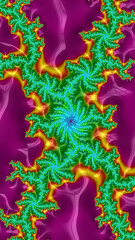 Artistic and imaginative digitally designed abstract 3D fractal background