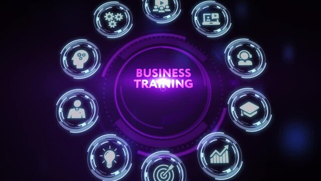 Business, Technology, Internet and network concept. Coaching mentoring education business training development E-learning concept.