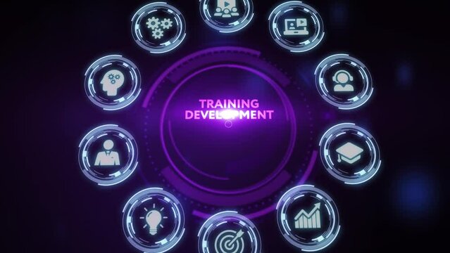 Business, Technology, Internet and network concept. Coaching mentoring education business training development E-learning concept.