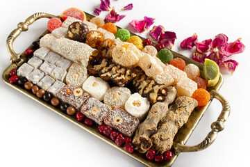 assorted Turkish delights in tray