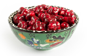 chocolate red candies on plate
