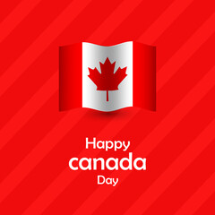 Fototapeta na wymiar Happy Canada Day Banner Design