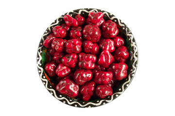 chocolate red candies on plate