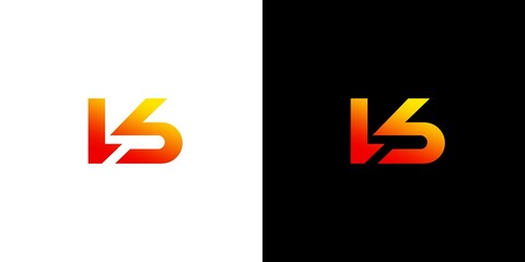 Modern and attractive VS initials logo design