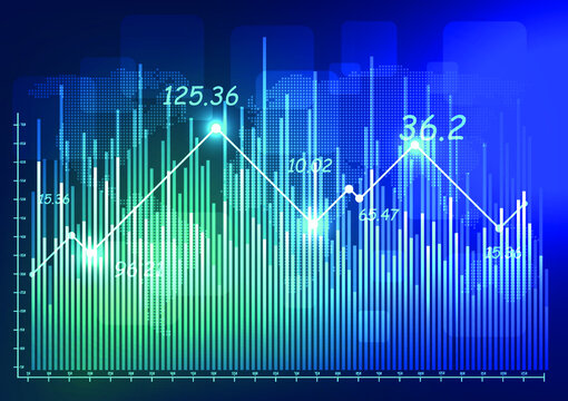 Stock market business graph concept background image