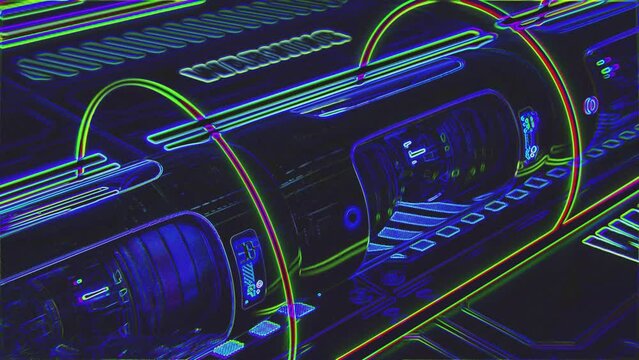 Allien Transfer Capsules, Animation.Full HD 1920&times;1080. 08 Second Long.