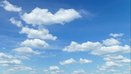 timelapse of beautiful blue sky with clouds on bright sunny day for abstract background
 - Powered by Adobe