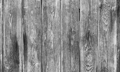 Grungy gray wooden wall, monochrome background texture