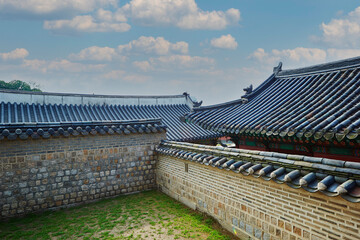 Naklejka premium Korean traditional palace, travel in Korea 