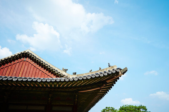 Korean traditional palace, travel in Korea	