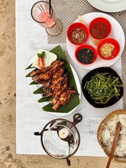 set of spices in the tropical