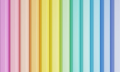 Obraz premium Close up of colored pencils textured background. Multi-Colors pencils on white background. Education learning in art class and Back to school concept. 3D illustration rendering