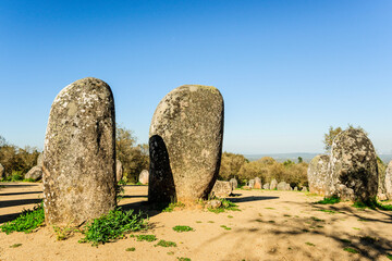 Cromlech Dos Almendres,neolitico antiguo -Alto Das Pedras Talhas-, Nossa Senhora de Guadalupe,Valverde, Evora,Alentejo,Portugal, europa © Tolo