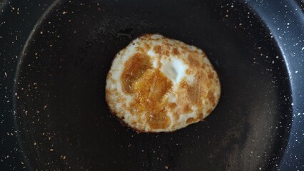 Egg on a frying pan