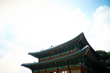 Obraz na płótnie Canvas Korean traditional palace, travel in Korea 