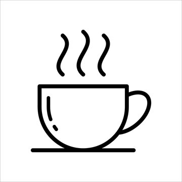 cup of coffee icon vector design template simple and clean