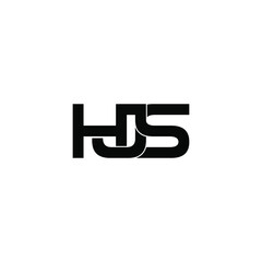 hjs letter original monogram logo design