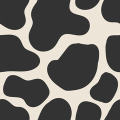 Cute trendy motley seamless pattern with abstract nature elements shape