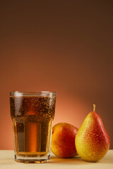 Sweet soda drink with pear taste na pears