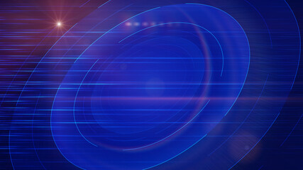 Flowing luminous lines and line surface turntable internet technology background