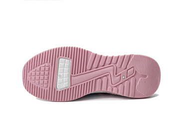 White shoes on gray and white background