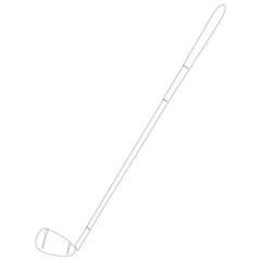 Continuous line drawing of golf club vector illustration.