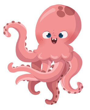 Octopus children's illustration