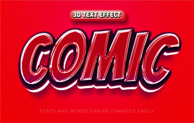 Comic action 3d editable text effect style