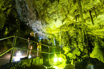 Fototapeta Dikteo Andro Cave also known as birth place of Zeus in Crete, Greece. obraz