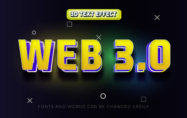 web 3.0 editable text effect style