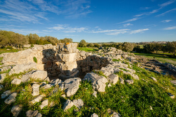 yacimiento talayotico de Son Fornes, Montuiri,  época talayótica (1300-123 a. C.)  Comarca de Es Pla , Mallorca, Spain © Tolo