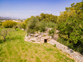 Fototapeta na wymiar Talaiot des Racons, monumento arqueologico, Llubi, Mallorca, balearic islands, spain, europe
