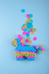 Traditional Mexican pinata in shape of donkey