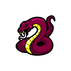 Obraz premium RED SNAKE FULL BODY MASCOT TEMPLATE